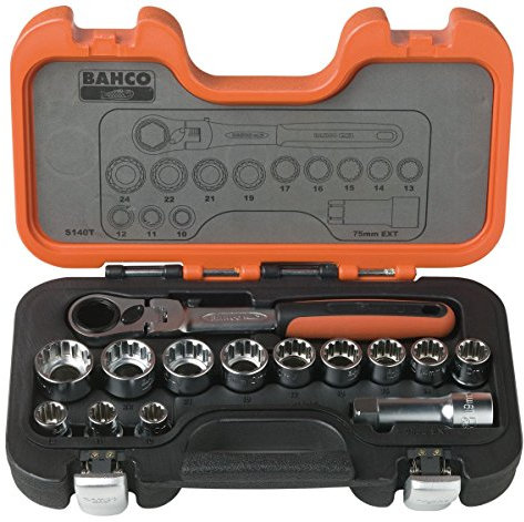 Bahco S140T Durchsteck-Steckschlüsselgarnitur