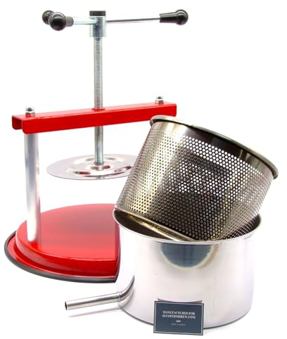 AlcoFermBrew Exprimidor de queso 4.3L - Acero inoxidable, Manual, Para Quesos blandos y duros