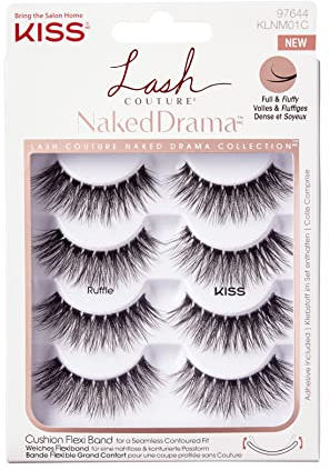 KISS Lash Couture Naked Drama Collection 4 Paar Multipack Lashes - Ruffle