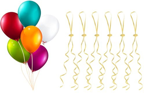 Ballonverschlüsse Helium,Ballonband mit Schnellverschluss,Ballonverschluss,Ballonbänder,Luftballonverschlüsse,Helium Ballonverschluss,Polyethylenband Ballonband,Ballonschnellverschlüsse,50pcs(Gold)