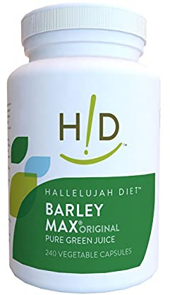 Hallelujah Diet Organic Barleymax - Barley and Alfalfa Vegetable Capsules (240 Capsules, 30 Day Supply)