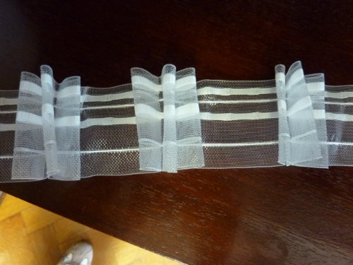Gardinenband,Faltenband 2,5:1, 60 mm,transparent,10 m