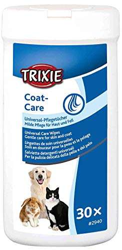 Trixie Universal-Pflegetücher, für Hunde, Katzen, Kleintiere - 30 Stück, 1 Dose