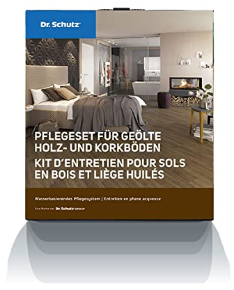 Dr. Schutz Pflegeset für geölte Holz- und Korkböden| mit Dr. Schutz Holzseife und H2Oil | Reinigung, Pflege und Auffrischung | Parkettpflege Parkett Öl
