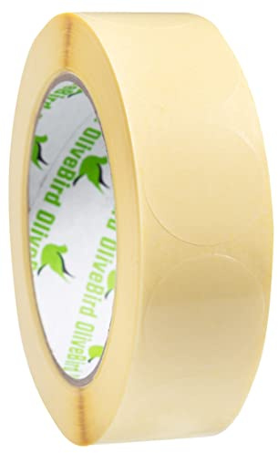 OliveBird 1.000 Etichette Autoadesive Trasparenti Rotonda Tenuta Etichette/Misura 3 cm di diametro / 30 Millimetri Rotolo di 1,000pcs. - Perfetti Per Pacchetti Regalo