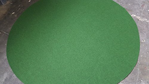 Internethandel Pfordt Kunstrasen (4,50€/m²), Rasenteppich mit Drainage-Noppen, Festmaß 195 cm Rund, grün