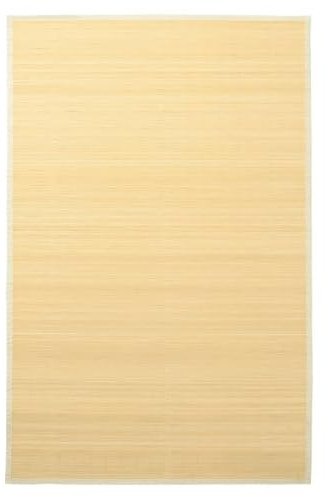 vidaXL Alfombra, Estera Rectangular de Suelo, Alfombra Antideslizante Decorativa, Estilo Rústico Escandinavo, Bambú Color Natural 100x160 cm