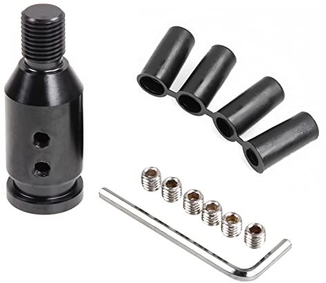 muge racing Universal Gear Shift Knob Adapter,Aluminum Alloy M12x1.25Shift Knob Adapter for Non Threaded Shifter
