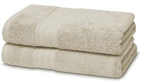 Victorio & Lucchino Juego de Toallas 100% Algodón - 2 Toallas Baño Ducha 70x140cm - Color Beige