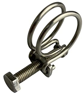 Lot de 4 colliers de serrage à double fil en acier inoxydable de 42 à 48 mm pour tuyau de bassin