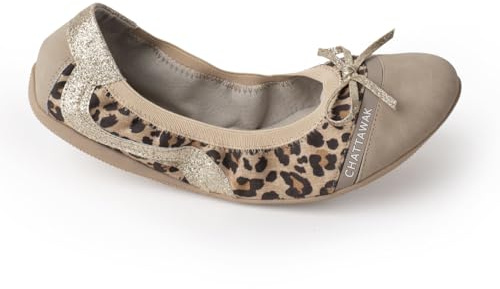CHATTAWAK Femme Ballerine Fantaisie Puerto Leopard,38