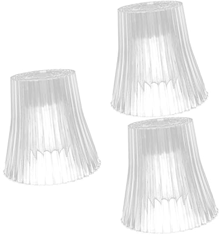 Housoutil 3st Lampenschirm Schornsteinschirm Aus Acryl Lampenkamin Aus Glas Tischlampe Transparente Lichtabdeckungen Befestigung Schirm Aus Glockenglas Stehlampe Deckenventilator E27