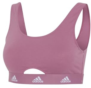 adidas Reggiseno Intimo da Donna – Scoop Bralette – Sport Active Comfort Cotton, Wonder Orchid_4a1h77, L