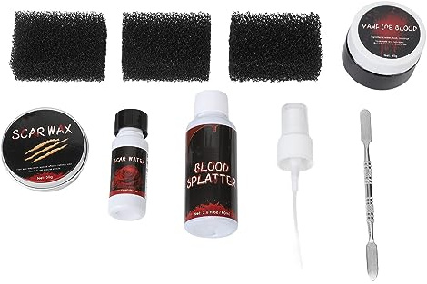 Cire de maquillage pour fausses cicatrices, effets spéciaux, modelage de plaies, cire pour la peau avec spatule pour fête d'Halloween