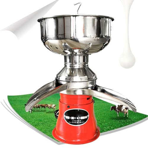 Professional Whipped Cream Dispenser Electric Milk Cream Centrifugal Separator, Multifunctional Stainless Steel Electric Cream Separator, Milkshake Frothers Separator for Goats Cows Milk HOM