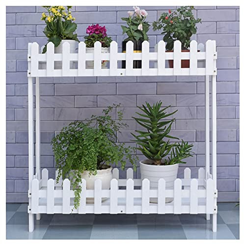 Tavolo da Giardino per Esterni con ripiano Aperto per piantare, Cortile, Balcone e Prato, Ripiani, Stazione di Lavoro. Bianco-80x30x99cm