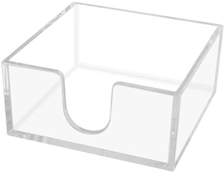 Distributeur de Serviettes en Acrylique, 13,4cm Porte-Serviettes de Table Carré, Support de mouchoirs Transparent pour Cuisine, Restaurant, Hôtel, Café, Bar