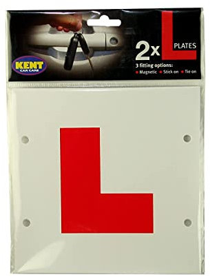 Kent Car Care GKEL2000 L-Plates Magnetic, Stick-On/Tie-On