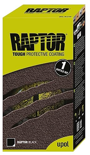 U-POL Kit 1 Bouteille Raptor Pack Bouteille de Revêtement et Bidon Durcisseur - Noir - Ref. RLB/S1