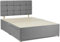 Grey Chenille Fabric Divan Bed Base with Headboard | Single Bed Frame with 20 Inches High Headboard and No Storage Drawers (3FT Single - 90 x 190 cm)