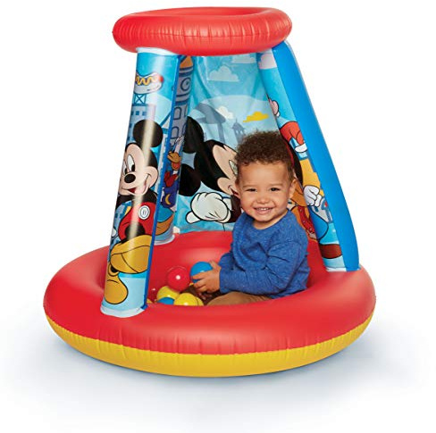 Mickey Mouse Kids Ball Pit, 1 Inflatable & 15 Soft-Flex Balls