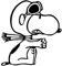 Gesar Adesivo Snoopy Pilota - Snoopy Pilota - Adesivo per per auto e moto - Adesivo per cameretta - Adatto a tutti i modelli di mac - Fantasia Divertente - Dimensioni 9 x 10 cm (Nero)