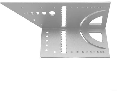 Elegante strumento di misurazione degli angoli in lega di alluminio progettato per una marcatura dimensionale accurata nella lavorazione del legno (argento)
