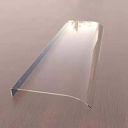 Moderna tenda trasparente per porta, protezione UV, copertura antipioggia, tetto in policarbonato spesso 3,5 mm per facciate di casa, elegante copertura per portico (50 x 270 cm/20 x 106)
