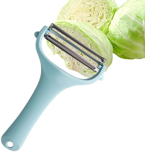 Pelador de verduras, pelador y rebanador de col para – Utensilio de cocina para preparación de comidas con pepinos, cebollas, rábanos y zanahorias