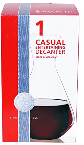 Spiegelau & Nachtmann Dekanter Rotwein und Weißwein 1,4 Liter, Casual Entertaining, 4800188, Weinkaraffe aus Kristallglas, Weindekanter spülmaschinenfest