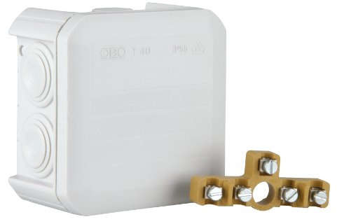 Sonstige 40241L OBO Surface-Mounted Junction Box IP55 90 x 90 x 52 mm with Clamps