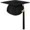 Newrara Graduation Unisex Matte Erwachsene Graduation Cap mit Quaste, Schwarz, 9x 9'