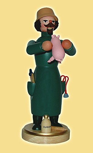 Rökarfigur rökare veterinär 22 cm tvålar Erzgebirge NY