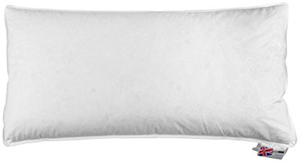 Homescapes mittelweiches Kopfkissen 40 x 80 cm, hochwertiges Entenfeder- und Daunenkissen, Responsible-Down-Standard- und Oeko-Tex-Zertifiziert, Bezug aus 100% Baumwolle