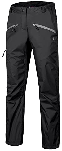 Little Donkey Andy Women's Lightweight Waterproof Rain Pants Breathable Hiking Pant for Outdoor Fishing Black M