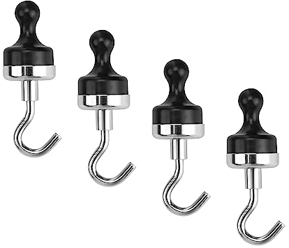 LERANXIN 4 Pièces Crochet Aimanté Puissant, Aimant Crochet, Patère Magnétique pour Cuisine, Salle de Bain & Garage
