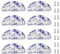 sourcing map Lot de 8 poignées de tiroir vintage en métal avec vis pour armoires de cuisine, meubles, armoire, couleur porcelaine bleue et blanche