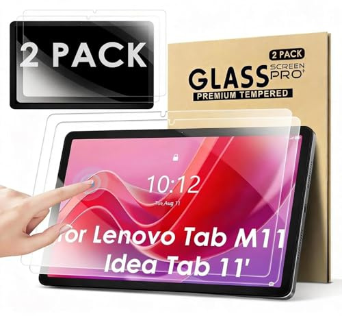KATUMO 2 pellicole protettive per Lenovo Tab M11 2024, 9H antigraffio in vetro temperato, pellicola protettiva in vetro temperato per tablet Lenovo Tab M11 Screen Protector