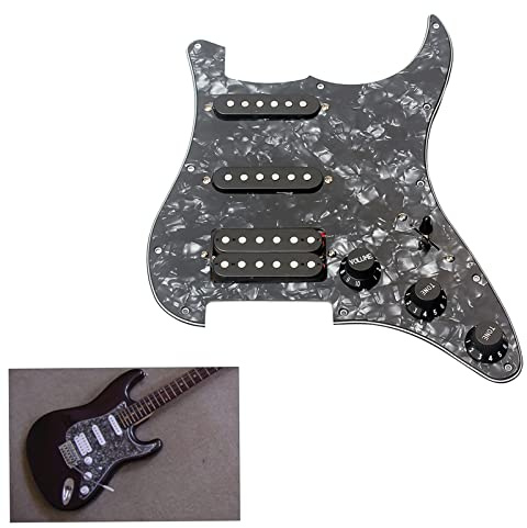 Joyance Sistema de puente de trémolo para guitarra eléctrica de 6 cuerdas, construcción totalmente metálica, negro, compatible con guitarras Headl