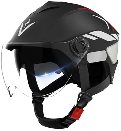 GkgWuxf Casques pour adultes – Casque à double visière pour femme – Casquette rigide ajustable, absorbant la transpiration, fournitures d'équitation pour fils, jeunes, épouse, mari, amis, hommes