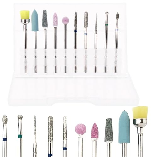 10 Pezzi Quarzo Punte Fresa Unghie Per Manicure Rimuovere Acrilico O Gel Duro Polygel, Punte Fresa Unghie Professionale