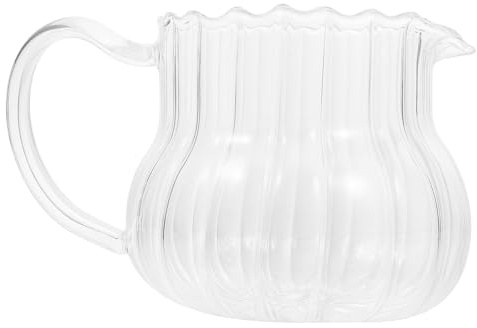 SOIMISS Pot à Lait en Verre Transparent 200 Ml, Tasse à Sauce Cuisine Bec Verseur Anti-goutte, Récipient Multifonction pour Café, Pâtisserie et Restauration Professionnelle