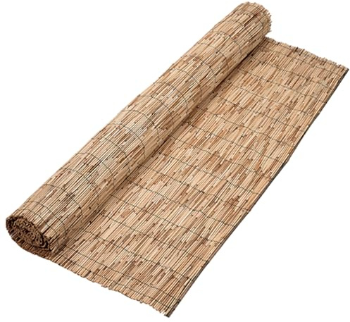 Effedecor Arella Bamboo da Esterno Rilegata con Filo Nylon Cannette Canniccio Ombreggiante Da Giardino Terrazzo Balcone Recinzione Decorativa In Canna 4 a 6 mm Varie Dimensioni (1,5x5 MT)