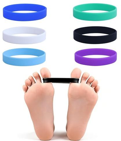 ZWWOGE 6 Separadores de Dedos Hallux Valgus, Banda de Entrenamiento, Corrección Dedos, para Hombres & Mujeres, Protección Pie,Aliviar el dolor de los Dedos del Pie