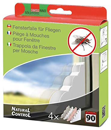 SWISSINNO SOLUTIONS Natural Control fönsterfälla, fluga, 4 x färger, bekämpningsmedelsfri