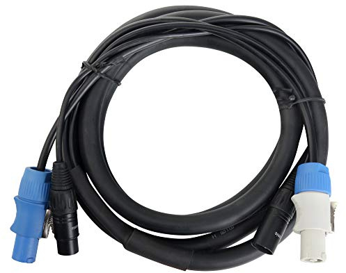 Pronomic Stage PPD-2.5 Cable híbrido Powerplug/DMX 10m (ideal para cableado de efectos de luz y iluminación escénica)