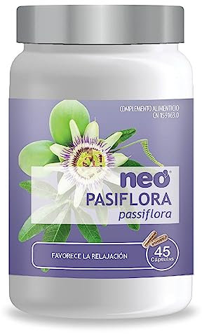 NEO | Extracto Seco de Pasiflora | 45 Cápsulas | Ayuda a Combatir el Nerviosismo y la Angustia de Forma Natural | Efecto Relajante | Ayuda a Dormir Mejor