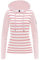 TrendiMax Sweat à Capuche Femme Manche Longue Sweat-Shirt Rayé Hoodie Femme Col Rond Cordon de Serrage Hiver, Rose, M