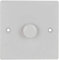Invero 1 Gang 1 Way 250W Single Round LED Dimmer Switch Standard Square White