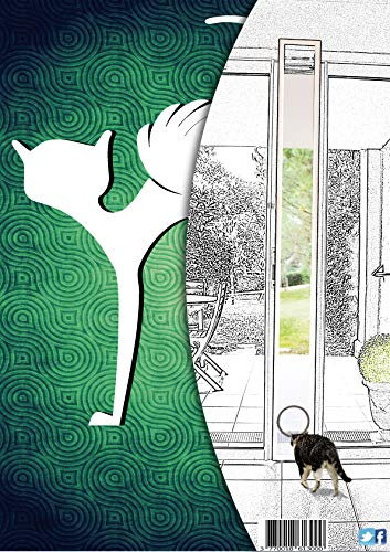 WINGCAT Chatière Amovible pour Baies vitrées coulissantes Grande 240cm